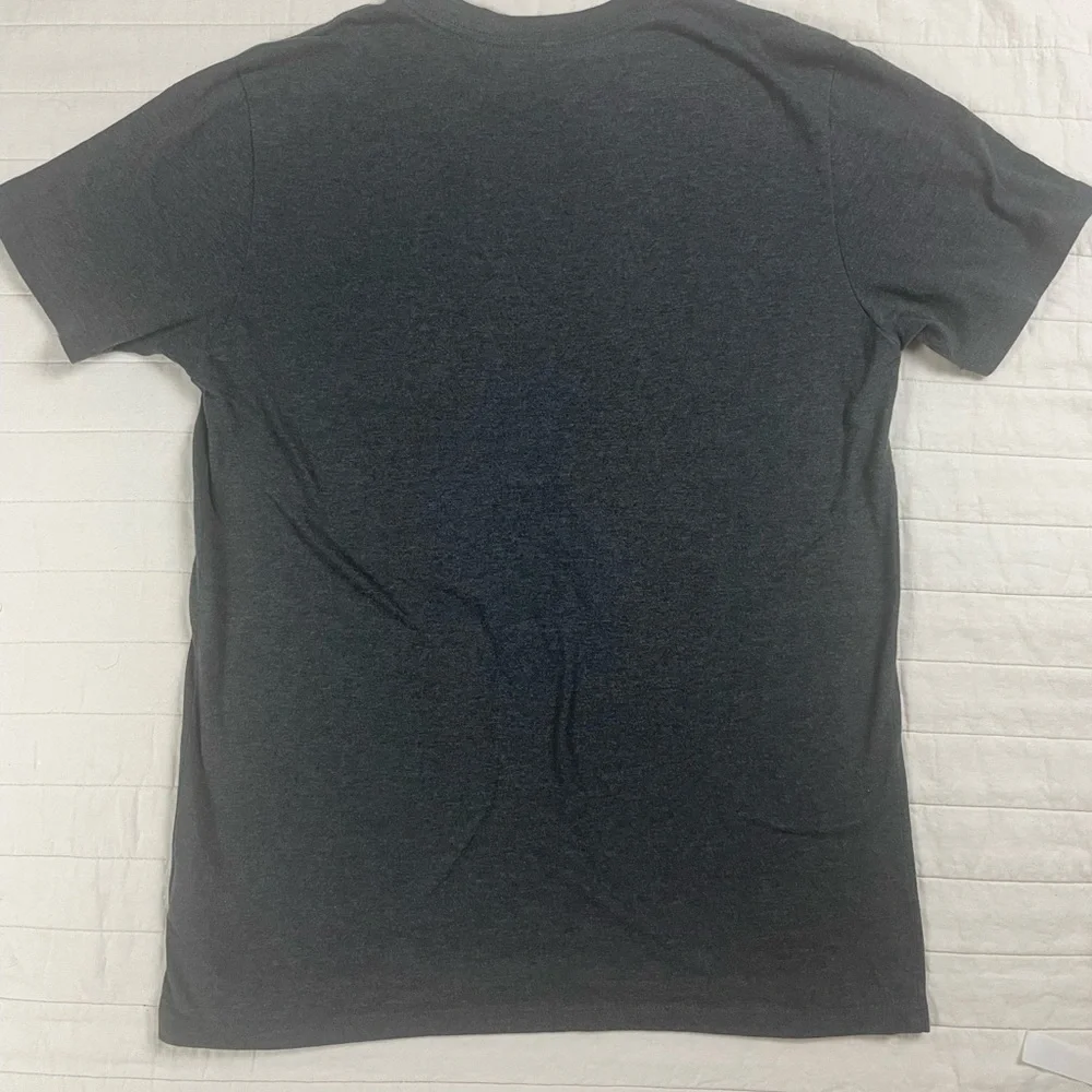 The North Face Charcoal Grey Tee with Iconic White Logo Mens Medium